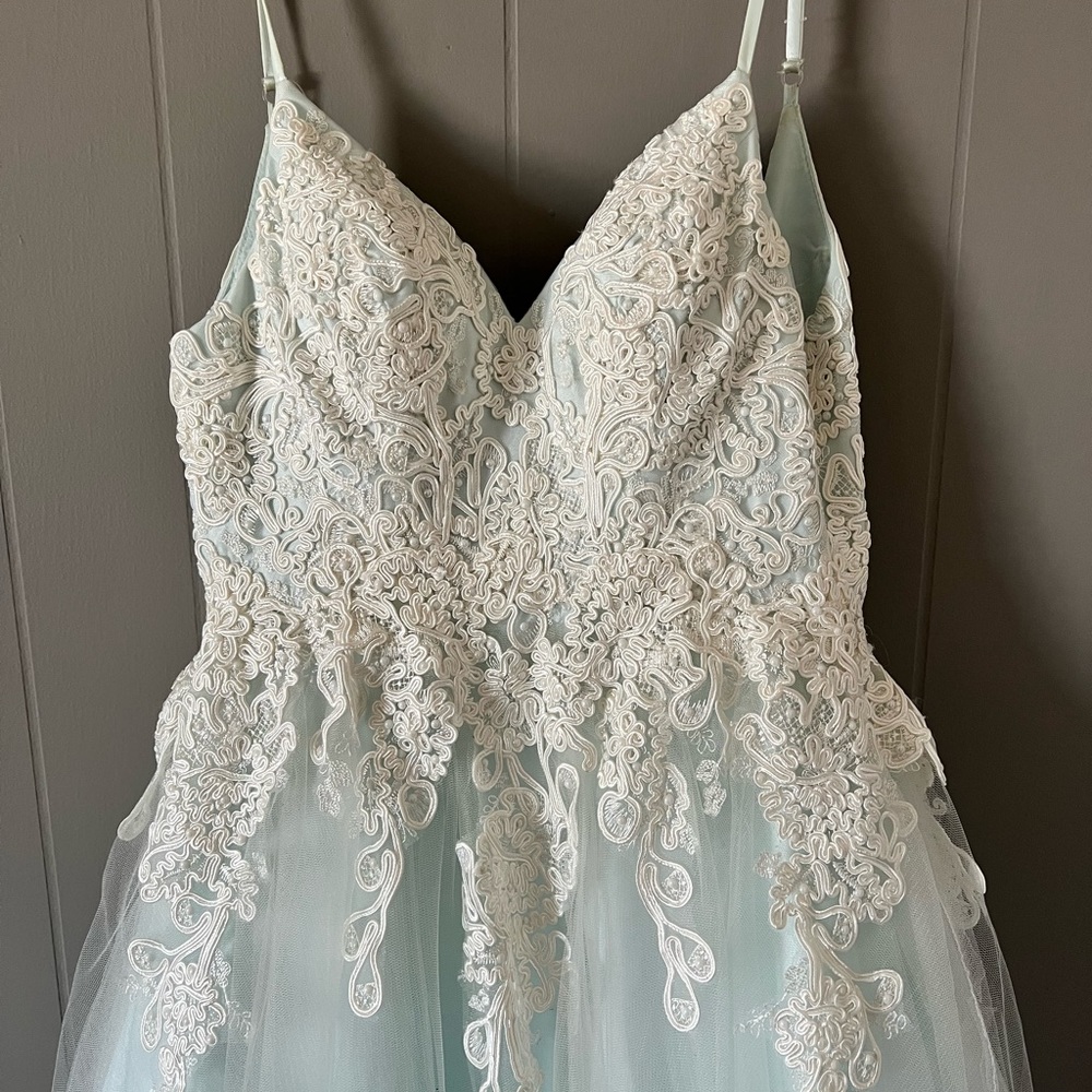 Size 0 Seafoam Blue, Prom Dress